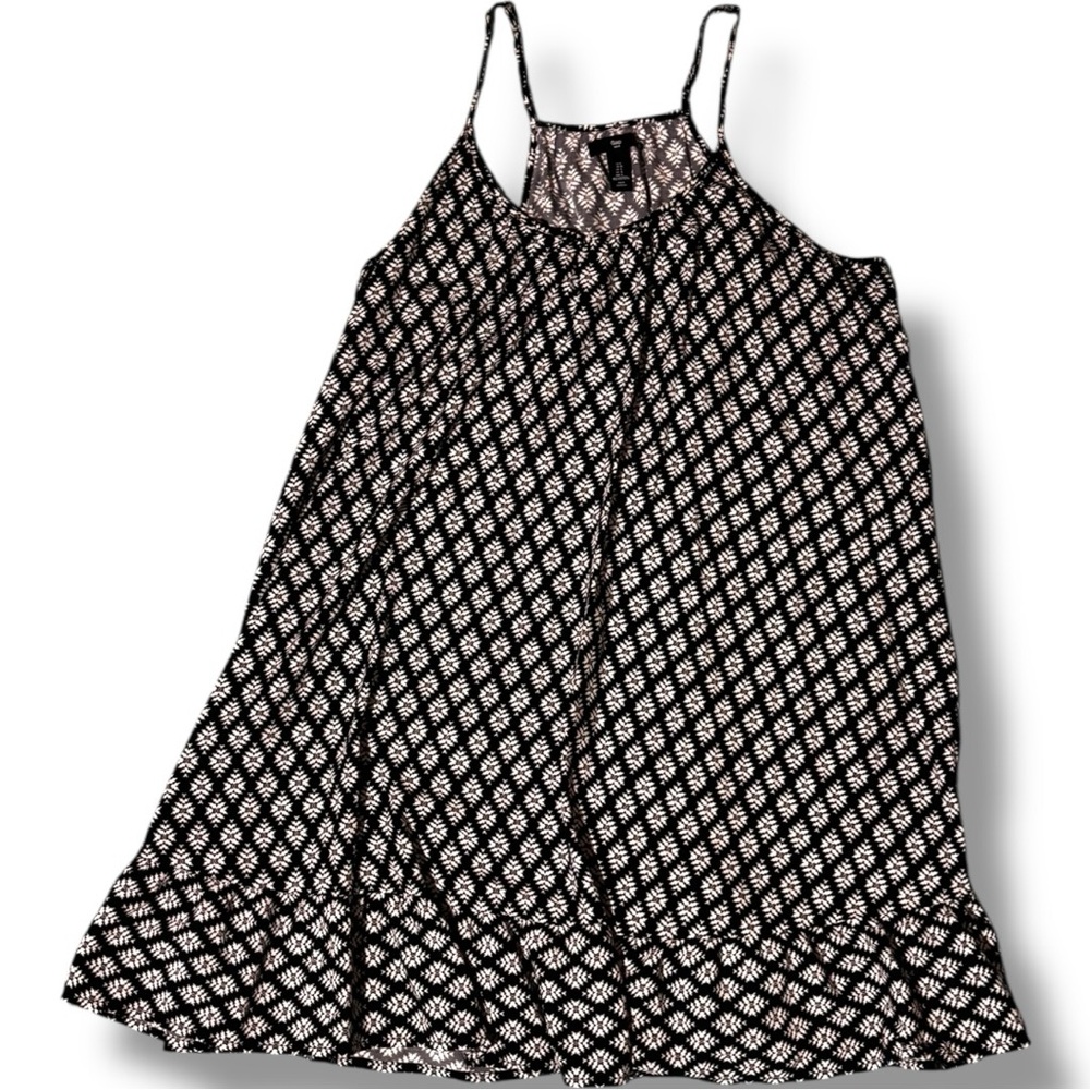 GAP Blue & White Floral Geometric Patterned Sleeveless Halter Style Beachy Dress - Picture 9 of 16